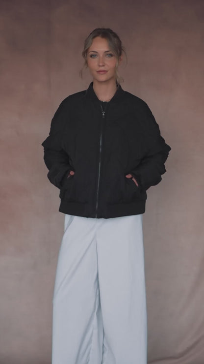 Quilted Bomber Jacket